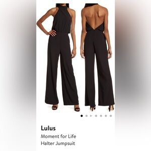 Lulus moments for life halter jumpsuit size S
